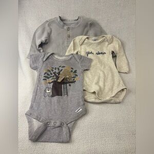 Organic Cotton Lot, 3 Piece Set, Petit Bateau, Honest and Gerber Organic